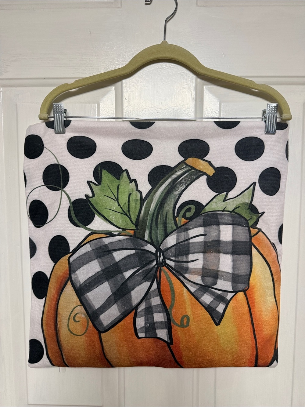 New set of 2 Decorative Pumpkin Pillow Covers 17” x 17”